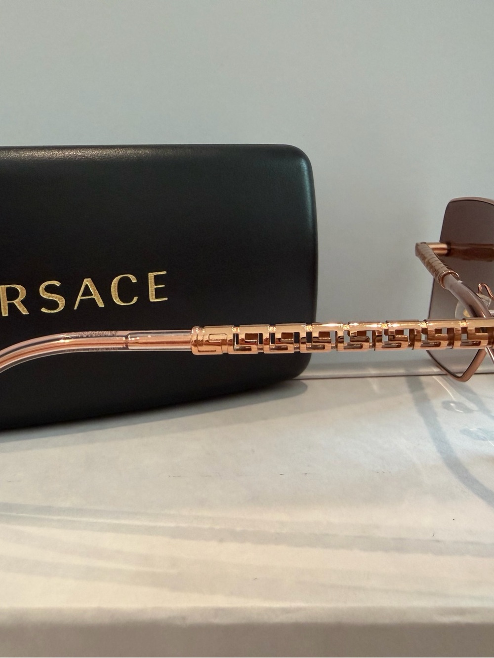 Versace Women's Oversized Geometric Sunglasses - Brown Lenses - Picture 2 of 3